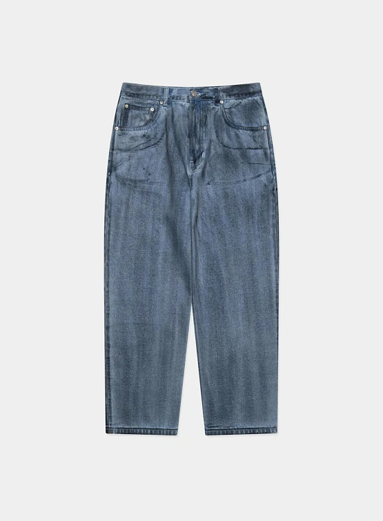 Джинсы LMC Dirty Washed Wide Denim Pants Light Blue