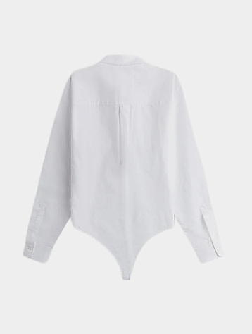 Женская рубашка-боди Coperni Body Poplin White