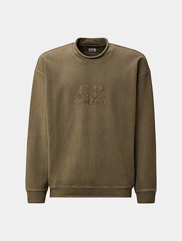Свитшот C.P. Company Logo Embroidered Crewneck Gunmetal
