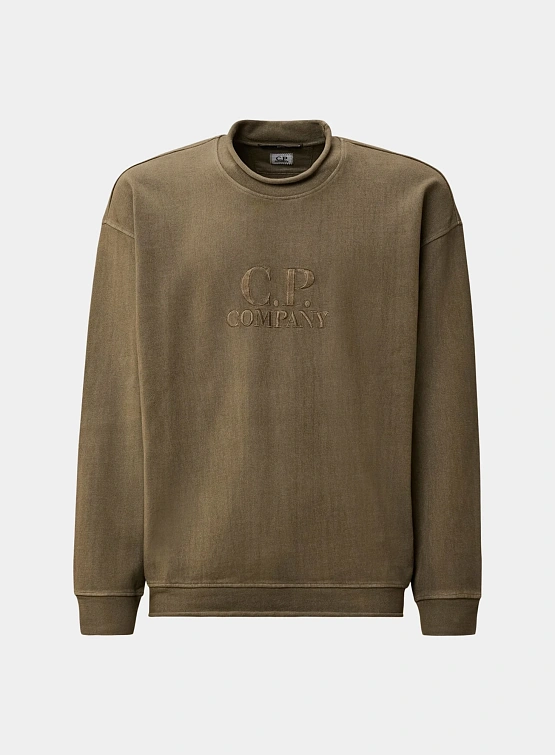 Свитшот C.P. Company Logo Embroidered Crewneck Gunmetal