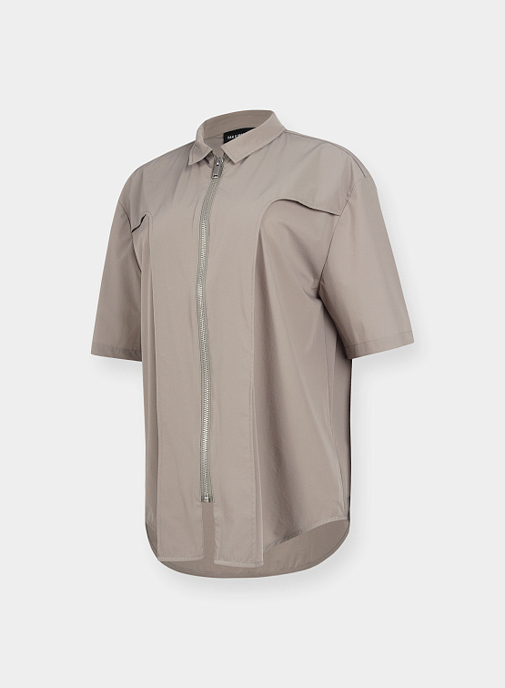 Рубашка Han Kjøbenhavn Washed Technical Zip Shirt Mist Grey