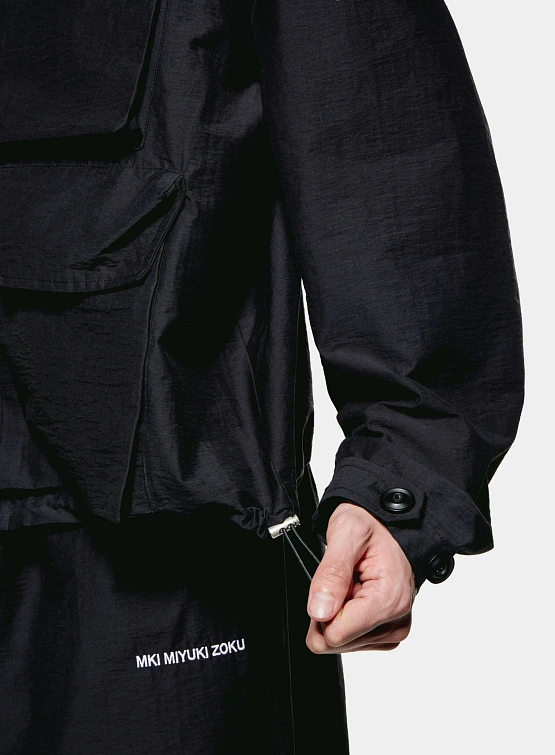 Ветровка MKI MIYUKI ZOKU Washed Cotton Nylon Box Black