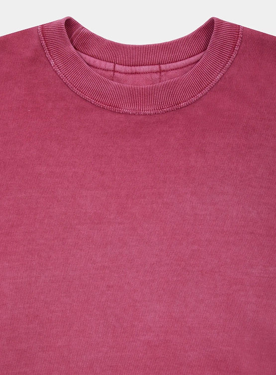 Свитшот ANGLAN Reversible Pigment Two Layer Washed Red