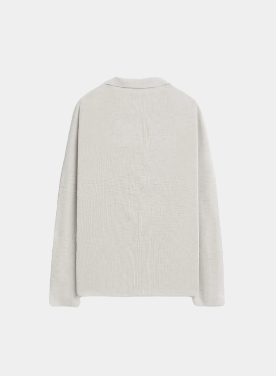 Рубашка-поло Stampd Ribbed Knit LS Polo Fog