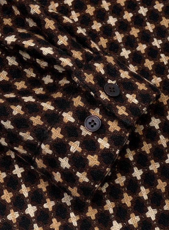 Рубашка EPINGLER Pocket Box Jacquard Brown