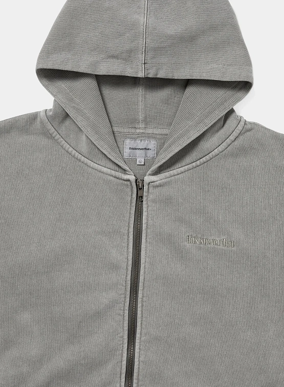 Зип-худи thisisneverthat Waffle Lined Dark Grey