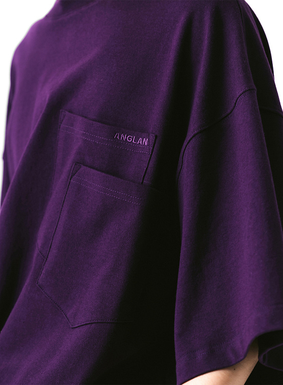 Футболка ANGLAN Double Pocket Half Tee Purple