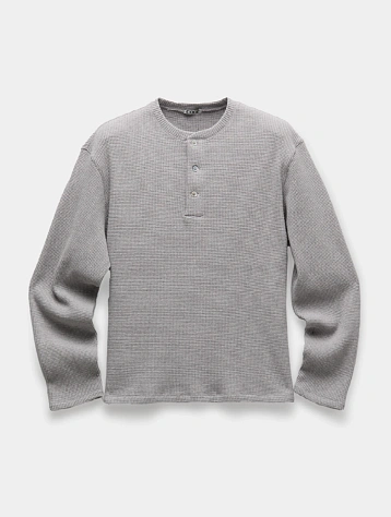 Лонгслив COOR Waffle Henry Neck Grey
