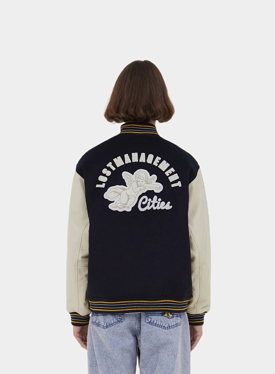 Бомбер LMC Angel Wool Varsity Jacket Navy
